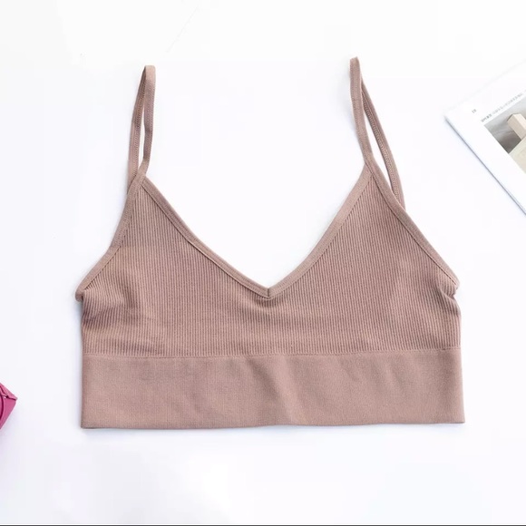 Bralette Open Back Tank Top Seamless Wireless Bra - Picture 3 of 8